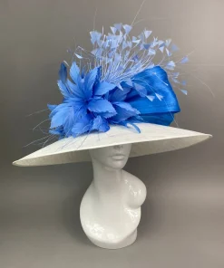 THG7438 - Cobalt Blue & Ivory Hat*The Hat Girls Outlet