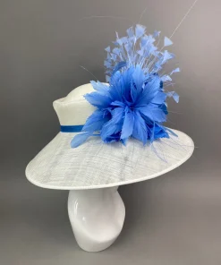 THG7438 - Cobalt Blue & Ivory Hat*The Hat Girls Outlet