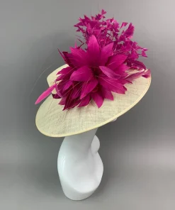 THG7496 - Cream & Magenta Hatinator*The Hat Girls Best
