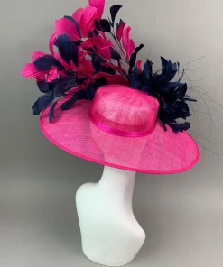 THG7469 - Fuchsia & Navy Blue Hatinator*The Hat Girls Online