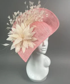 THG7441 - Ivory & Pink Fascinator*The Hat Girls Sale