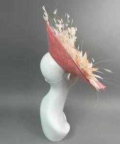 THG7441 - Ivory & Pink Fascinator*The Hat Girls Sale
