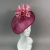 THG7480 - Merlot & Rose Pink Fascinator*The Hat Girls New