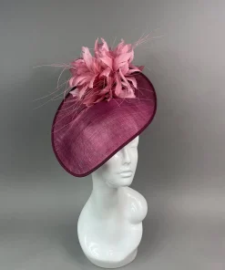 THG7480 - Merlot & Rose Pink Fascinator*The Hat Girls New