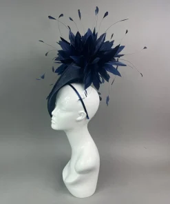 THG7489 - Navy Blue Fascinator*The Hat Girls Sale