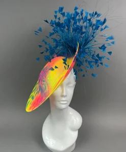 THG7492 - Neon Multicolor Graffiti Fascinator*The Hat Girls New