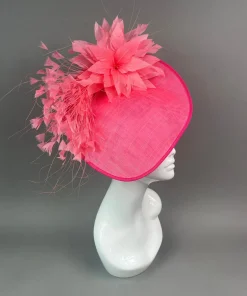 THG7487 - Neon Pink & Coral Fascinator*The Hat Girls Online