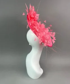 THG7487 - Neon Pink & Coral Fascinator*The Hat Girls Online