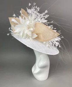 THG7432 - Nude & White Hat*The Hat Girls New