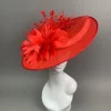 THG7439 - Tomato Red & Red Fascinator*The Hat Girls Hot