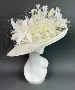 THG3927 - White & Ivory Hat*The Hat Girls Fashion